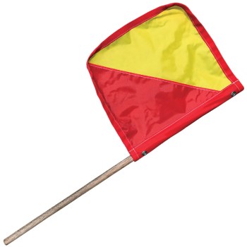 Flag Red & Yellow with Dowel Pole